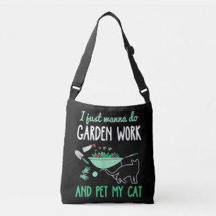 Gardening Cat Lover Funny Garden Work Cats Plant Crossbody Bag