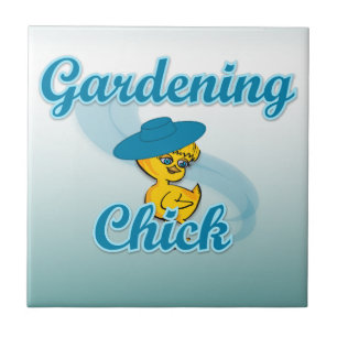 Gardening Chick #3 Tile