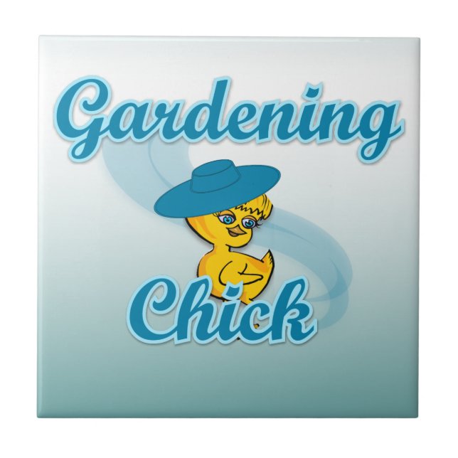 Gardening Chick #3 Tile (Front)