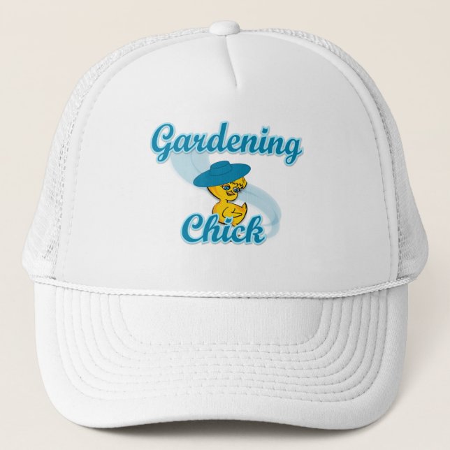 Gardening Chick #3 Trucker Hat (Front)