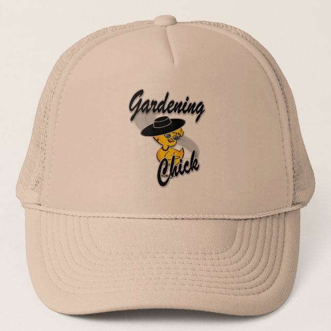 Gardening Chick #4 Trucker Hat (Front)