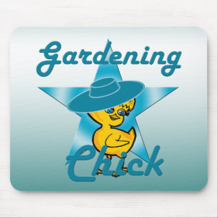 Gardening Chick #7 Mouse Mat