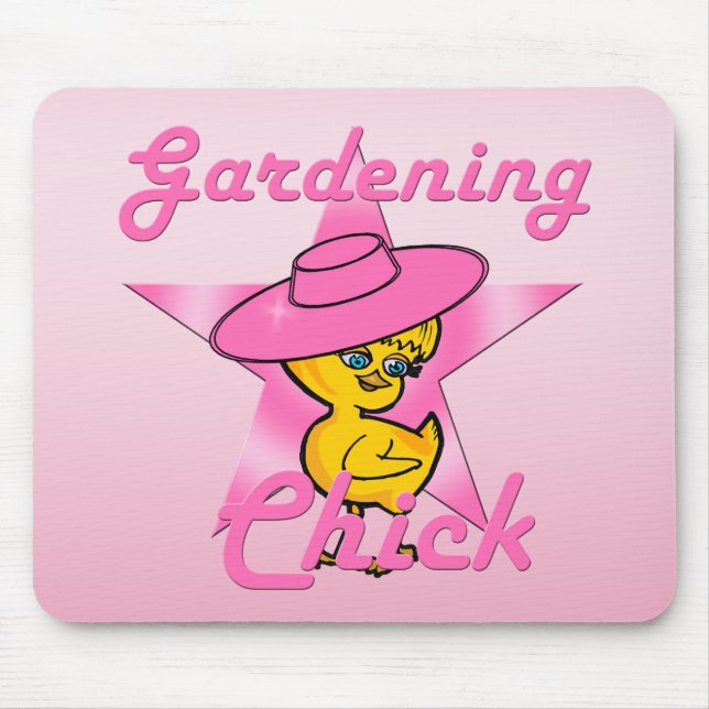 Gardening Chick #8 Mouse Mat (Front)
