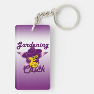 Gardening Chick #9 Key Ring