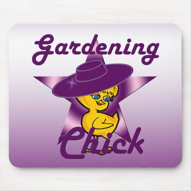 Gardening Chick #9 Mouse Mat (Front)