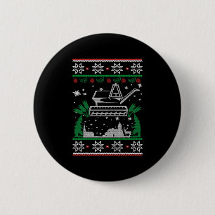Gardening Christmas 6 Cm Round Badge