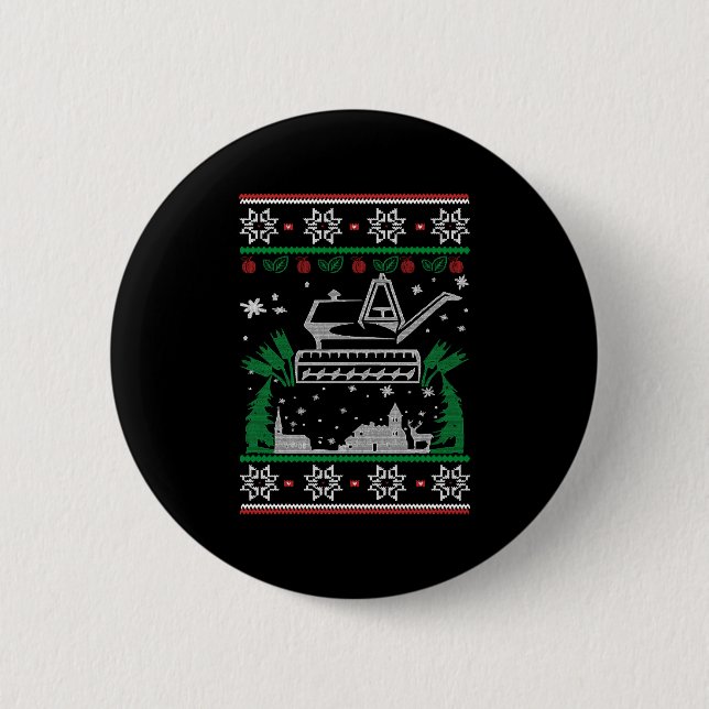 Gardening Christmas 6 Cm Round Badge (Front)