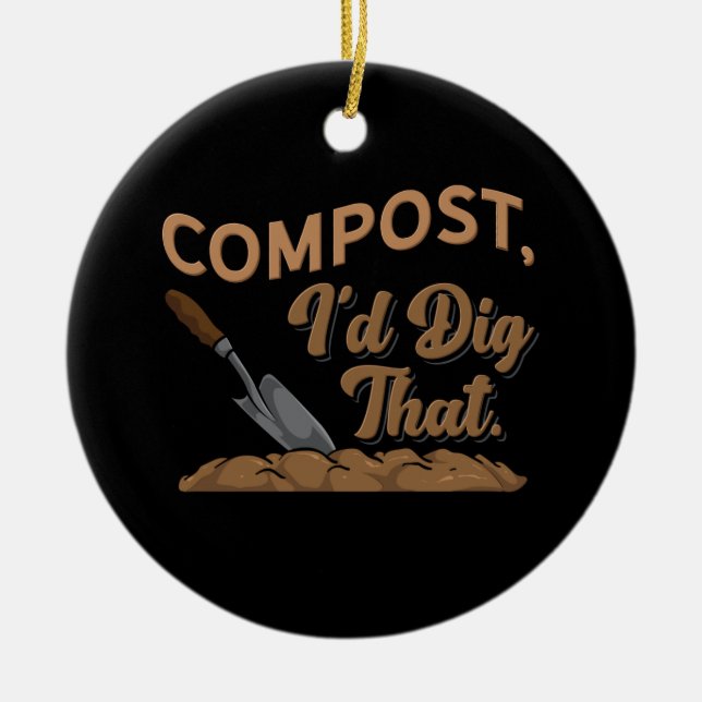 Gardening Compost Ceramic Tree Decoration (Front)