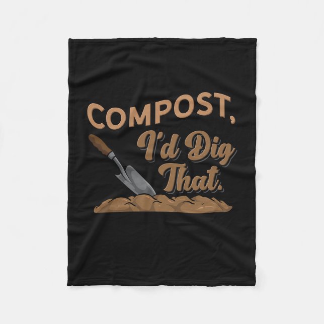 Gardening Compost Fleece Blanket (Front)