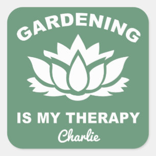 Gardening custom name & colour stickers