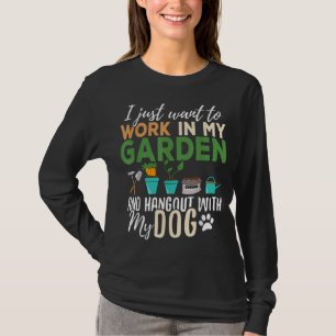 Gardening Dog Lover Gardener Garden Pet Gift Plant T-Shirt