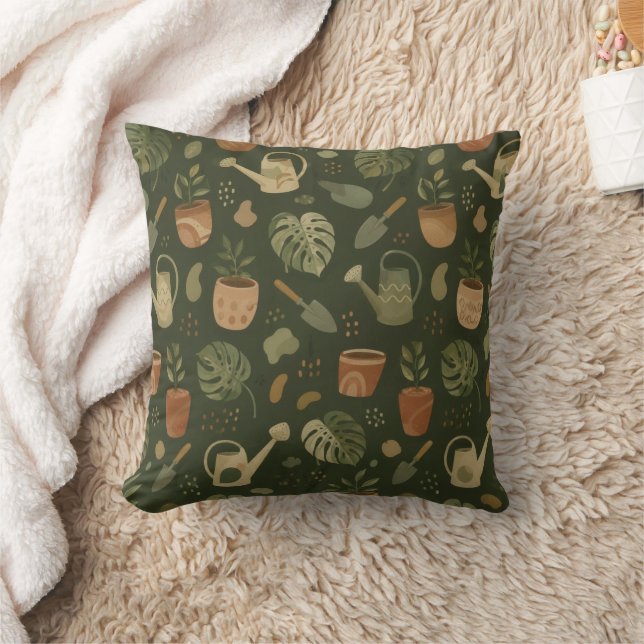 Gardening Elements Gift for Garnder Earthy Cushion (Blanket)