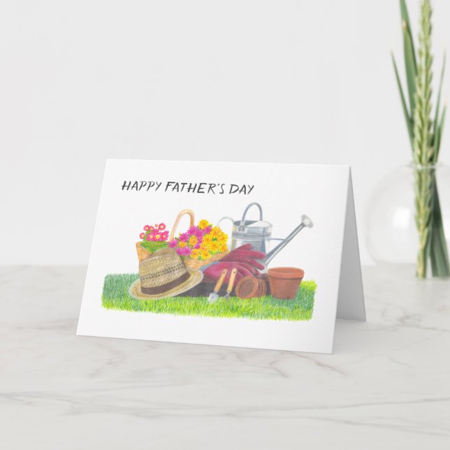 Gardening Father's Day Holiday Card (Front)