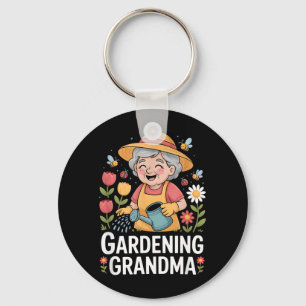 Gardening Grandma Cute Nana Garden Flowers Key Ring