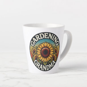 Gardening Grandma Sunflower Garden Latte Mug