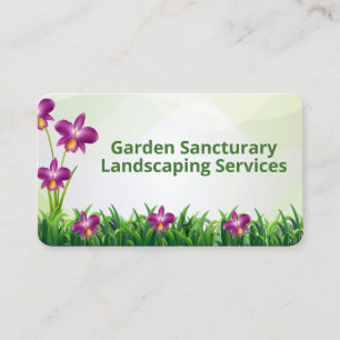 Gardening   Grass   Landscaping Business Card