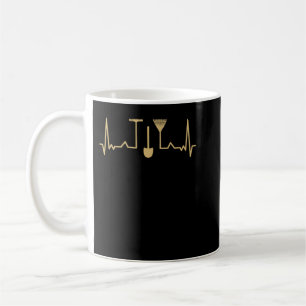 Gardening Heartbeat Line Gold Coffee Mug