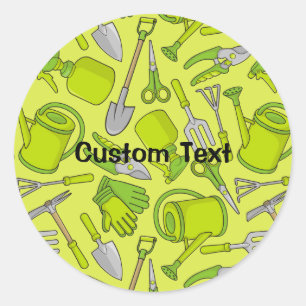 Gardening Icons Classic Round Sticker