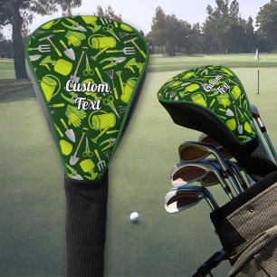 Gardening Icons Pattern Golf Head Cover