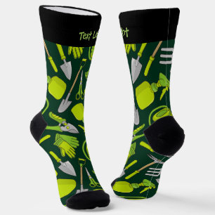 Gardening Icons Pattern Socks