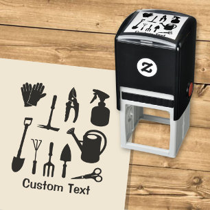 Gardening Icons Silhouettes Self-inking Stamp
