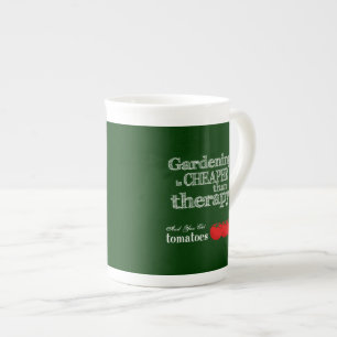 Gardening is Cheaper than Therapy... Bone China Mug