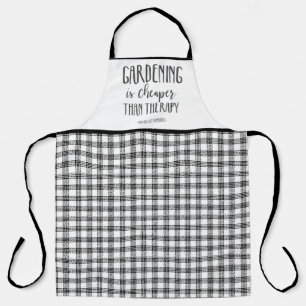 Gardening Is Cheaper Than Therapy Funny Gardener's Apron