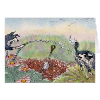 Gardening is Fun! Dogs, hoses, digging