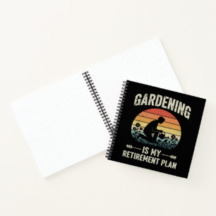 Gardening Is My Retirement Plan Vintage Notebook