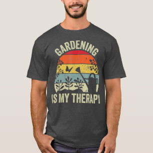 Gardening is My Therapy Retro Vintage Gardeners Ga T-Shirt
