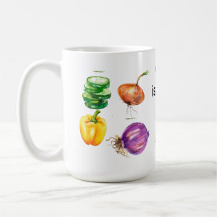 Gardening is my therapy vegetables  watering pot   coffee mug
