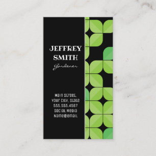 Gardening   Landscaping   Illustrative Leaves Business Card