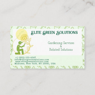 Gardening & Landscaping Solutions Business Card