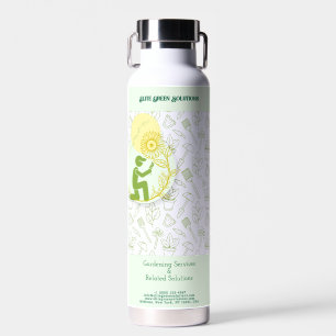 Gardening & Landscaping Solutions Business Card Water Bottle