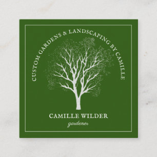 Gardening Landscaping Tree Square Business Card