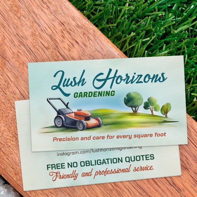 Gardening Lawn Care Landscaping  Business Card (Creator Uploaded)