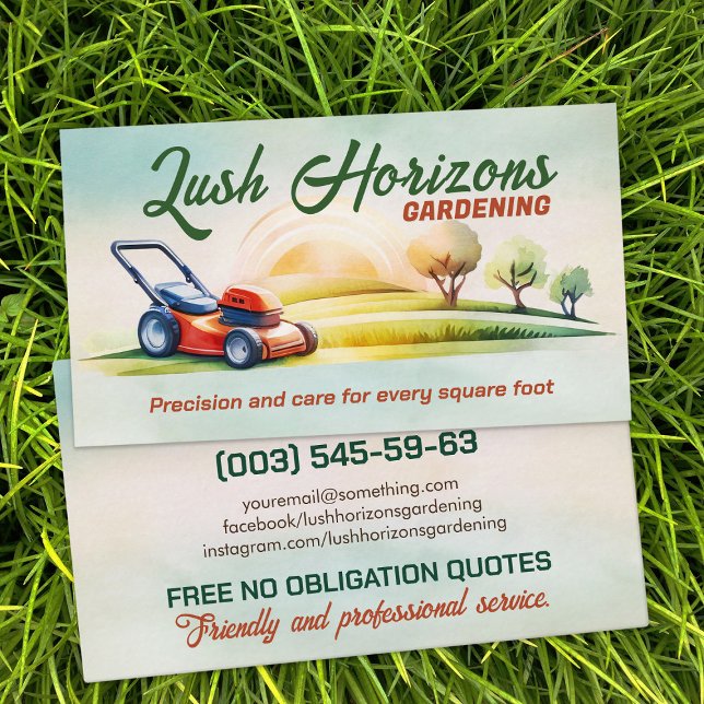 Gardening Lawn Care Landscaping  Business Card (Creator Uploaded)