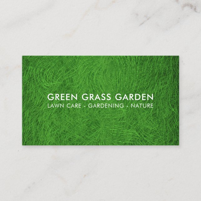 Gardening Lawn Grass Football Field Business Card (Front)