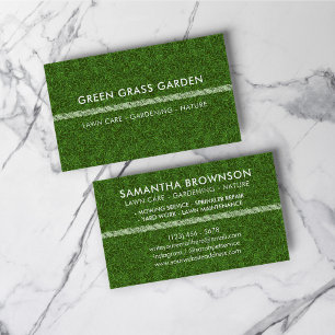 Gardening Lawn Grass Football Landscape Business Card