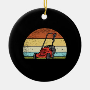 Gardening - Lawn Mower Ceramic Tree Decoration