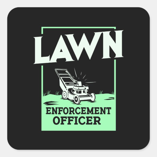 Gardening Lawn Mower Gift Square Sticker (Front)