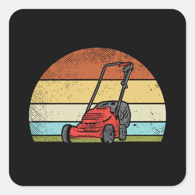Gardening - Lawn Mower Square Sticker (Front)