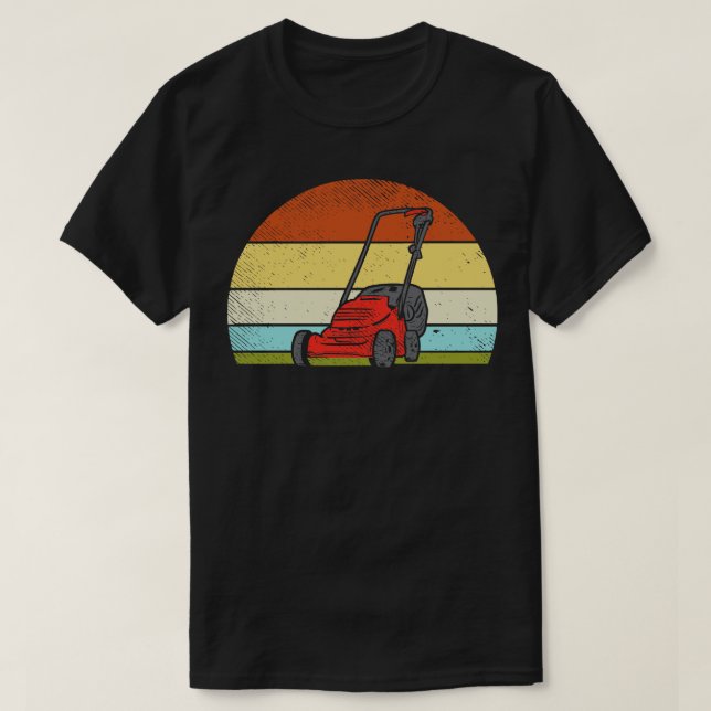Gardening Lawn Mower T-Shirt (Design Front)