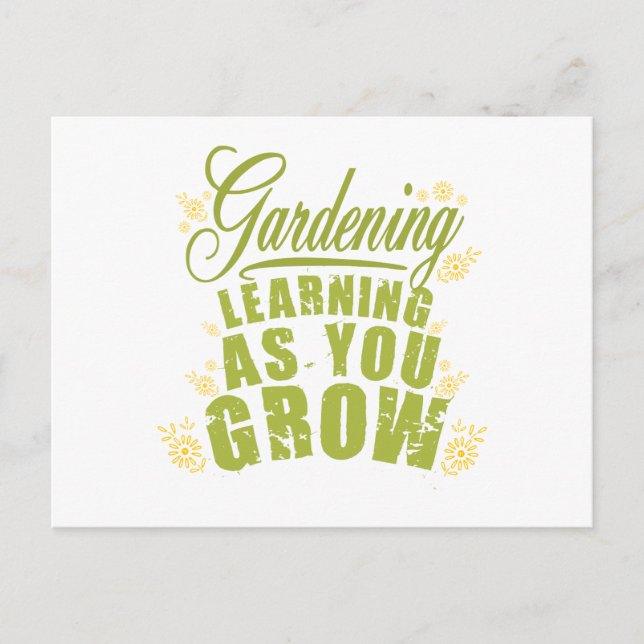 Gardening - Learning As You Grow Postcard (Front)