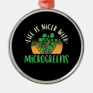 Gardening - Life With Microgreens Metal Tree Decoration