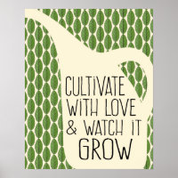 Gardening Love Inspirational Quotes Poster