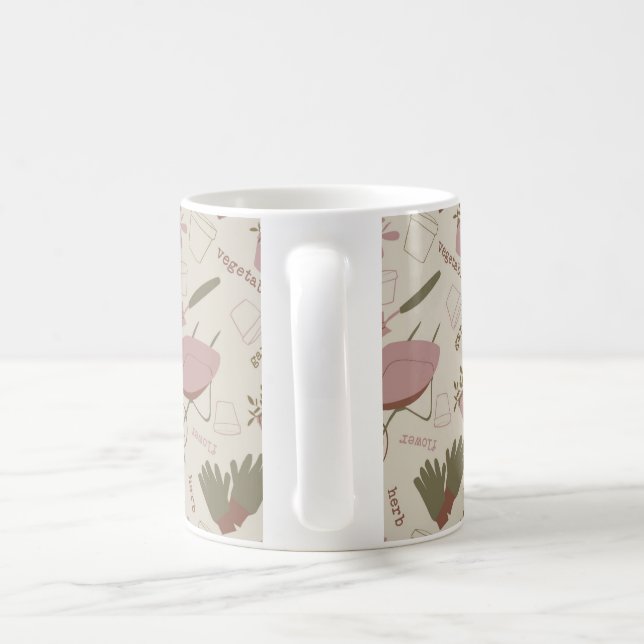 Gardening Lover Garden Tools Rose Coffee Mug (Handle)