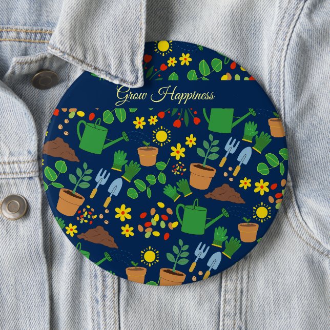 gardening lover gardener plant lover horticulture 6 cm round badge (In Situ)
