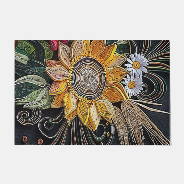 Gardening Lovers Gift , Flower Gift for Farmer Doormat (Front)