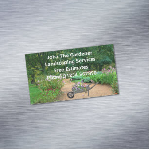   Gardening Magnetic Business Card